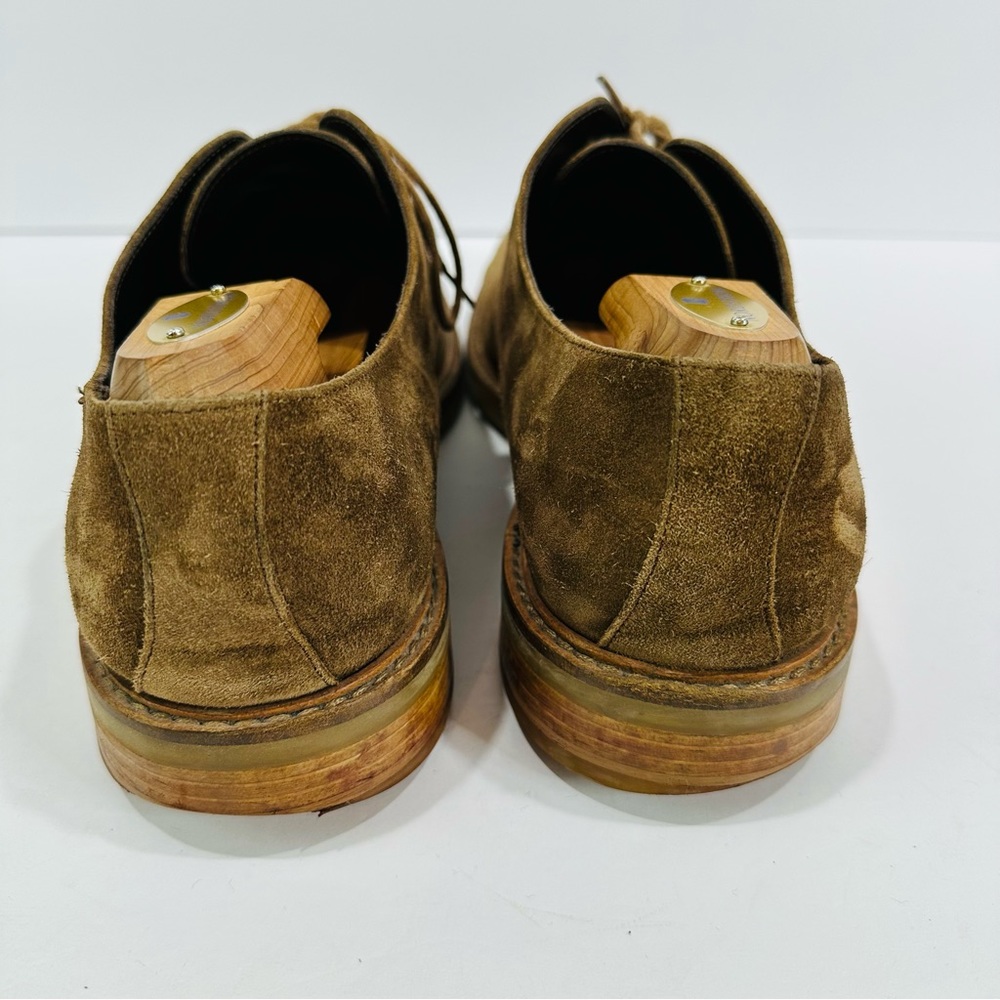 🩷 PETERSON MID BROWN SUEDE DERBY LACE UP MENS SIZE 10.5 TO BOOT NEW YORK ITALY - Picture 6 of 12
